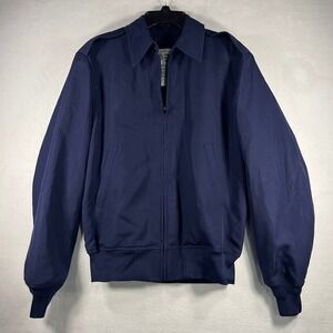 Defense Logistics Agency Mens Lightweight Jacket 40R Navy Blue Bomber Style